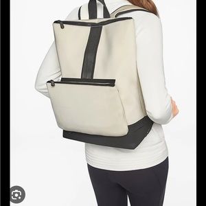 Caraa x Athleta White Neoprene Backpack